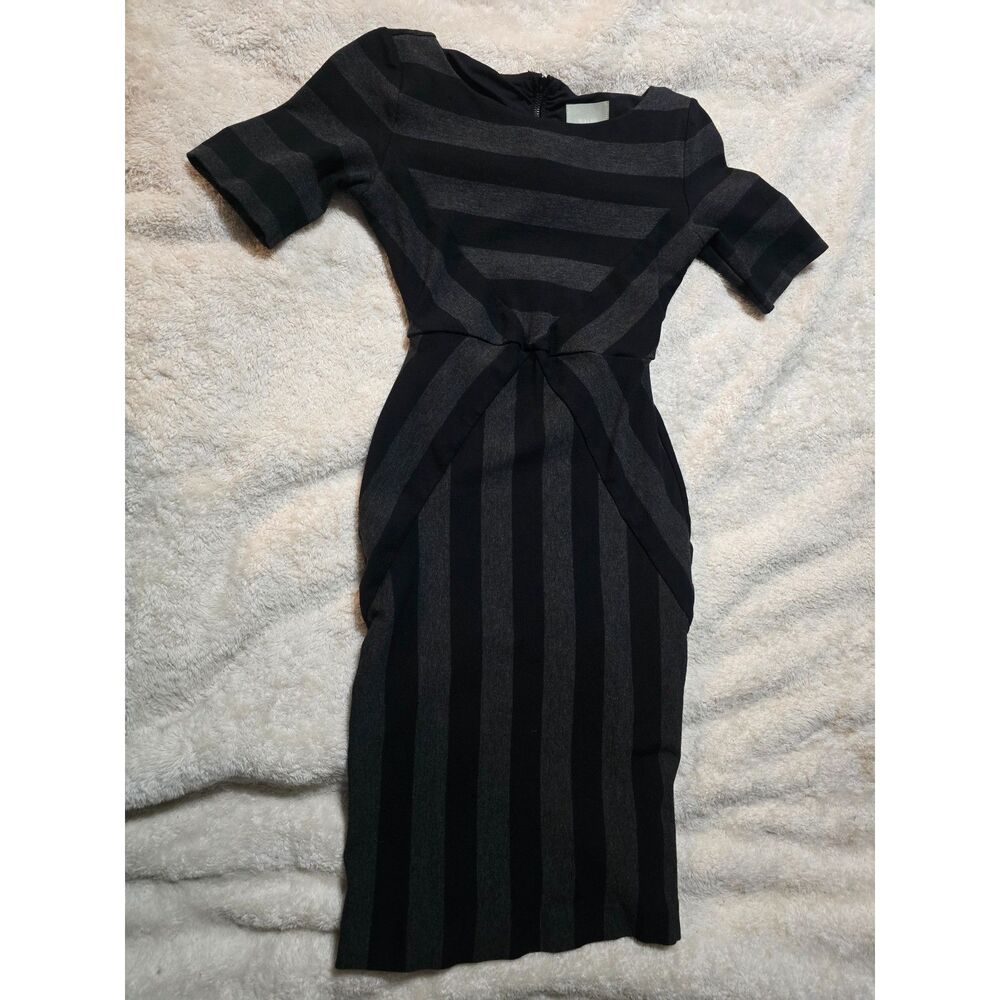 Maeve Anthropologie Striped Twist Waist Ponte Sheath Dress Size 0